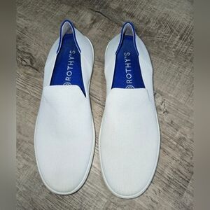 Rothy’s Slip On Sneakers Womens 8.5 White Knit Casual Flats Washable Comfort